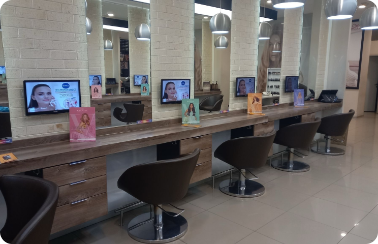 Full stack deployment at over 100 screens in Turkish hair salons